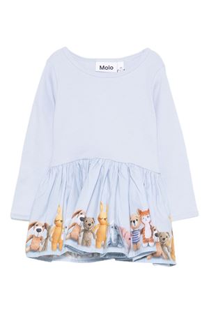 light-blue cotton dress MOLO KIDS | 4W25E2039632